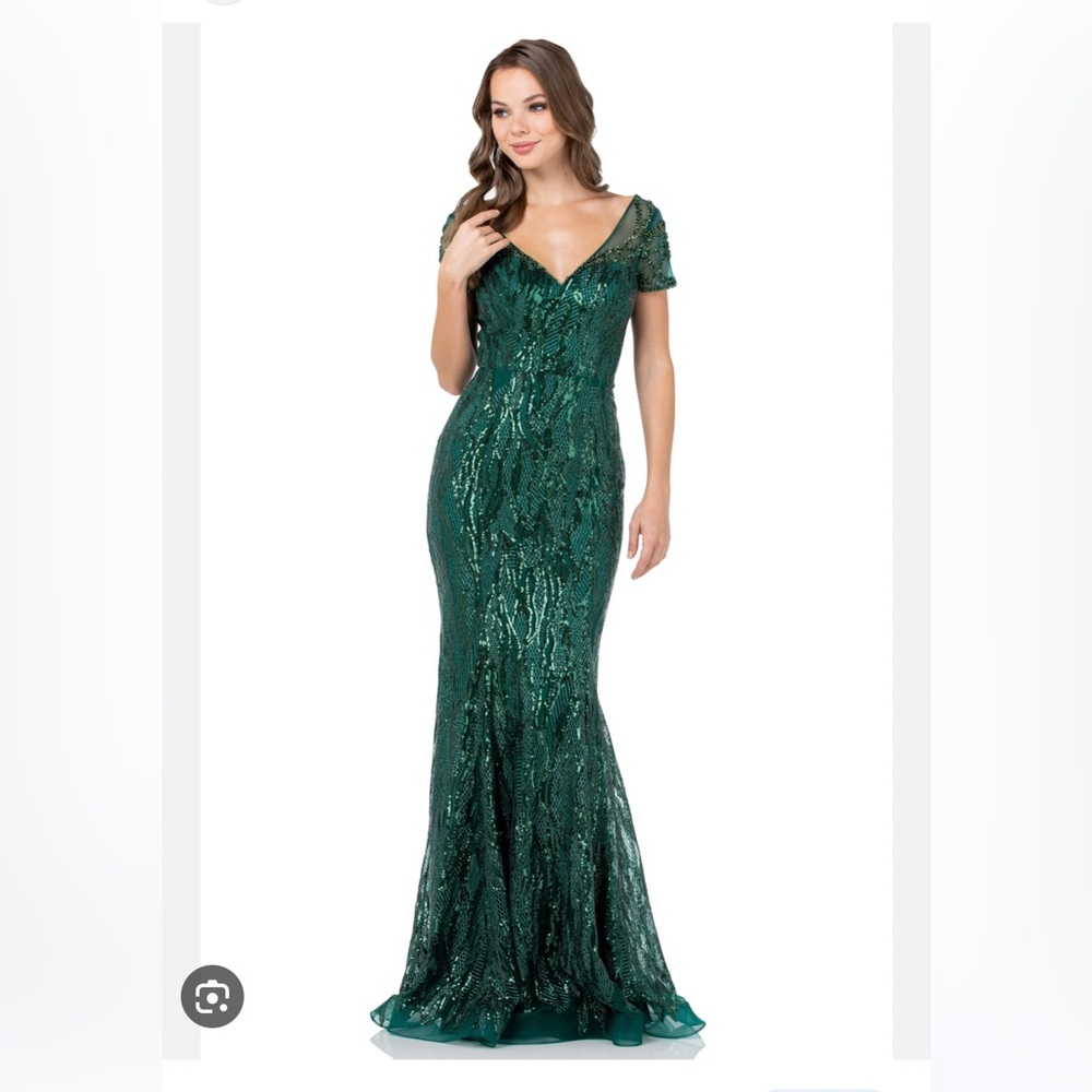Emerald Green Evening Gown
